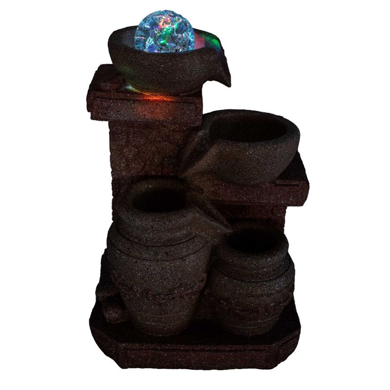 Stolová Fontána – 19 x 14 x 27 cm – Kvetináče v Tvare Kaskády v Stredomorskom Štýle