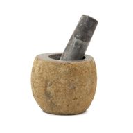 Dekoratívny Mažiar a Palička z Prírodného Riečneho Kameňa – Malý (cca 9 × 7 cm)