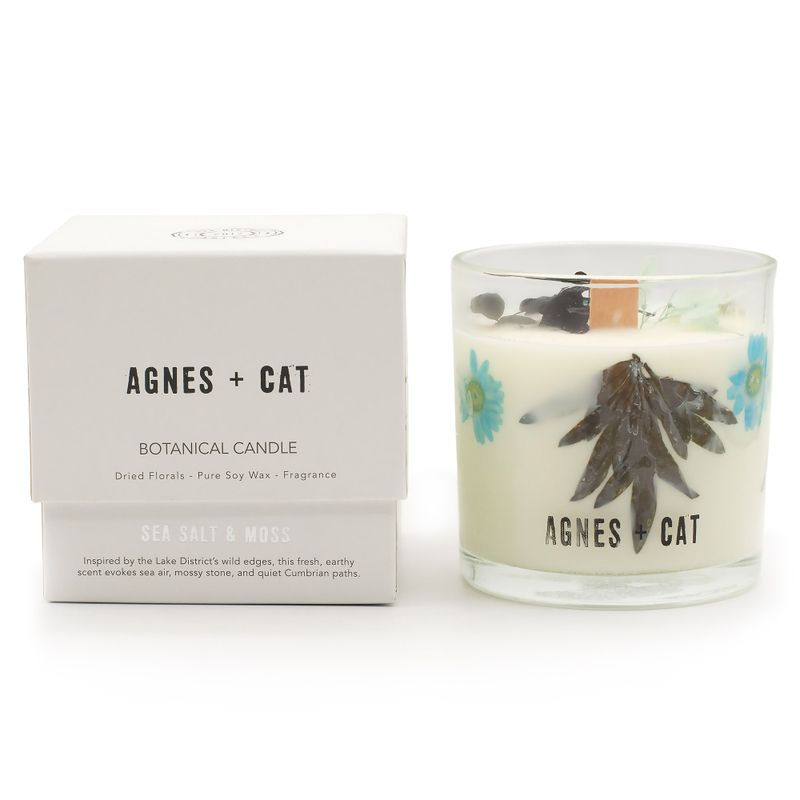 Agnes & Cat Botanická Sójová Sviečka - Morská soľ a Mach