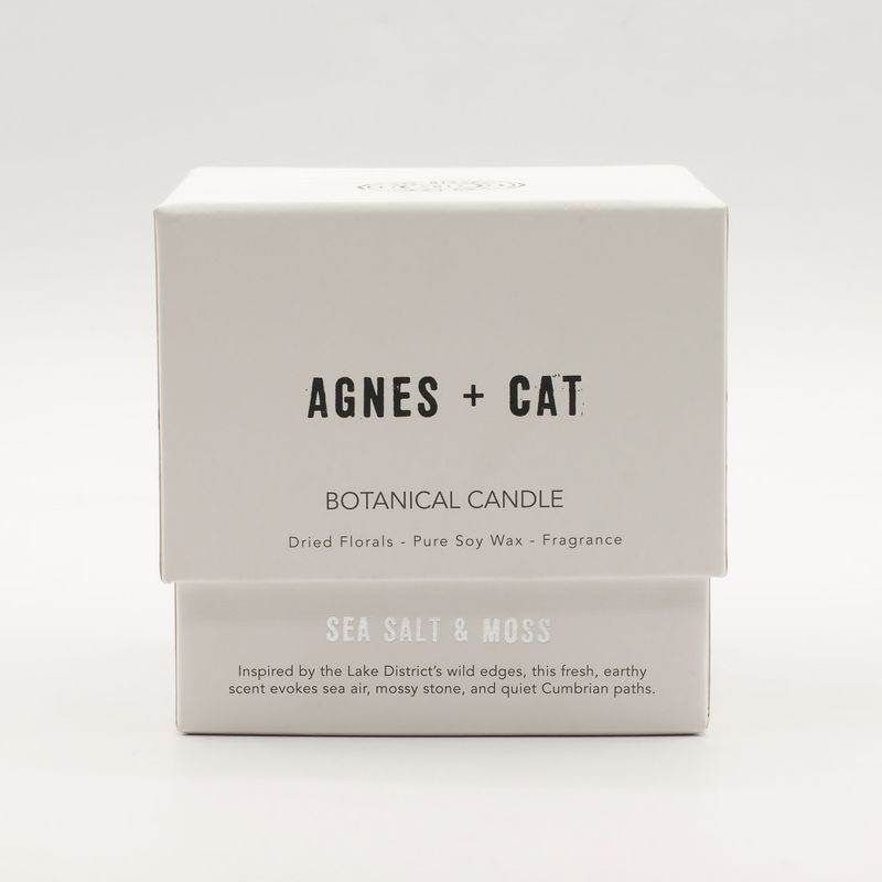 Agnes & Cat Botanická Sójová Sviečka - Morská soľ a Mach