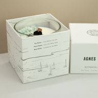 Agnes & Cat Botanická Sójová Sviečka - Morská soľ a Mach