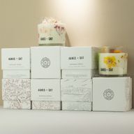 Agnes & Cat Botanická Sójová Sviečka - Morská soľ a Mach