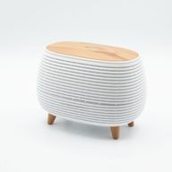Futuristický Rebrovaný Aromaterapeutický Difuzér - USB - Zmena Farby - Diaľkový Ovládač