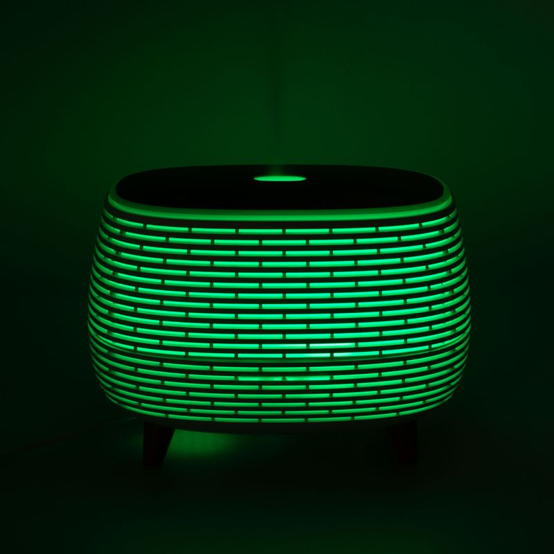 Futuristický Rebrovaný Aromaterapeutický Difuzér - USB - Zmena Farby - Diaľkový Ovládač