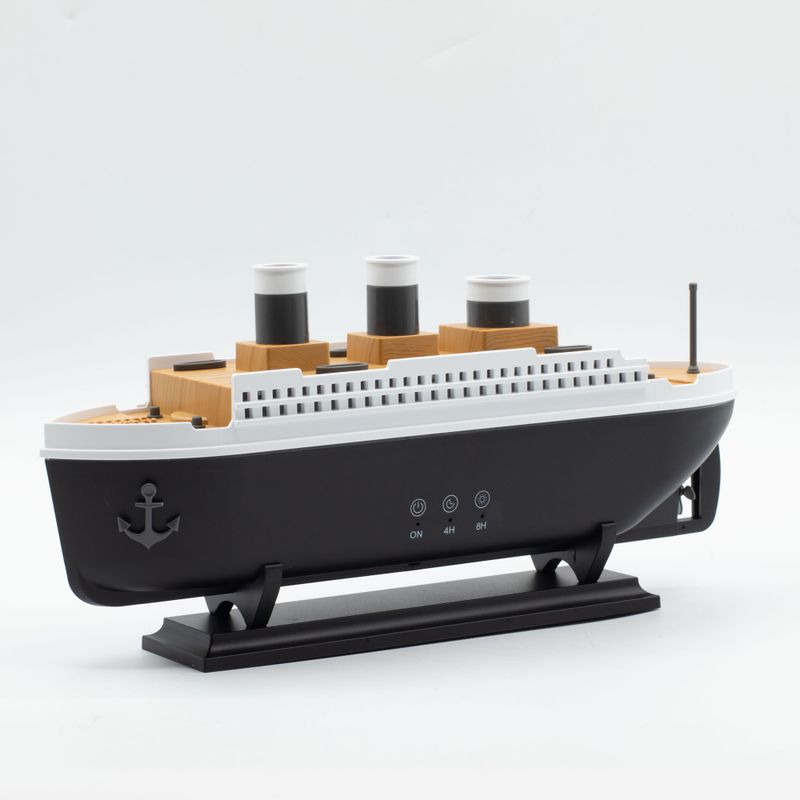 Aromaterapeutický Difuzér - Model Lode Titanic - Efekt Dymenia - USB - Zmena Farby - Diaľkové Ovládanie
