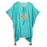 Nomád Sari - Kaftan - Tyrkysový & Zlatý - Design Lásky