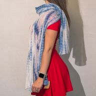 Nomad Sari - Letná Šatka -  180x50cm - Party Shine - Tmavo Modrá