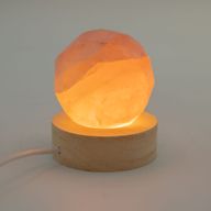 6cm Okrúhly Drevený USB LED Stojan - Studené/Teplé/Denné Svetlo