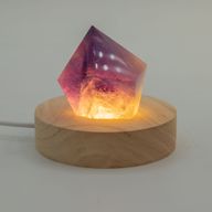8cm Okrúhly Drevený USB LED Stojan - Studené/Teplé/Denné Svetlo