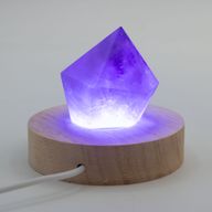 8cm Okrúhly Drevený USB LED Stojan - Viacfarebný