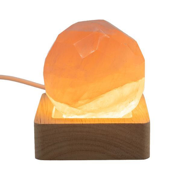 6cm Štvorcový Drevený USB LED Stojan - Studené/Teplé/Denné Svetlo
