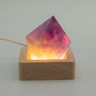 6cm Štvorcový Drevený USB LED Stojan - Studené/Teplé/Denné Svetlo