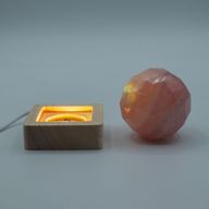 6 cm Štvorcový Drevený USB LED Stojan - Viacfarebný