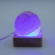 6 cm Štvorcový Drevený USB LED Stojan - Viacfarebný