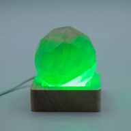 6 cm Štvorcový Drevený USB LED Stojan - Viacfarebný