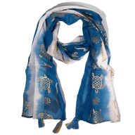 Nomad Sari  - letná šatka -  180x50cm - želva - morská modrá