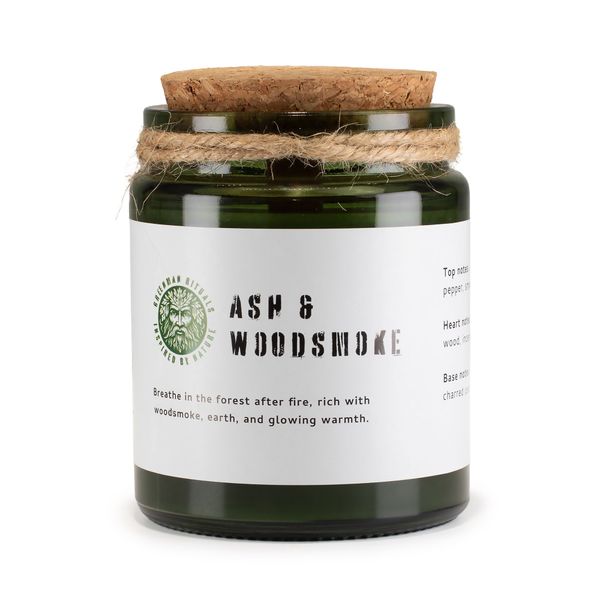 Woodwick sojová sviečka - Popol a dym zo dreva