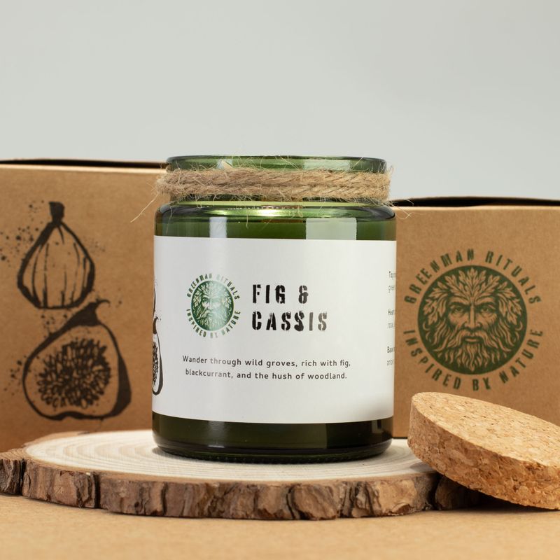 Woodwick sójová sviečka - Drvené Figy a Čierna Ríbezľa