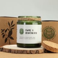Woodwick sojová sviečka - Šalvia a Mätové Drevo
