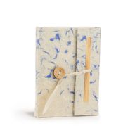 Malý Bavlnený Zápisník Lokta Mix Modrej  (12x8cm) 40 listov