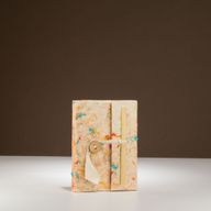Malý Zápisník z Lokta Papiera s Farebným Bavlneným Obalom (12x8cm) 40 listov