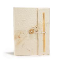 Stredný Zápisník z Lokta Papiera so Zmiešaným Kvetinovým Motívom (15x12cm) - 45 Listov