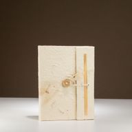 Stredný Zápisník z Lokta Papiera so Zmiešaným Kvetinovým Motívom (15x12cm) - 45 Listov