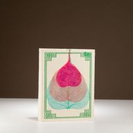 Stredný Zápisník z Lokta Papiera s Listom Bodhi (15 × 12 cm) – 45 listov (mix variantov)