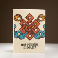 Veľký Inšpiračný Zápisník z Lokta Papiera (21 × 15 cm) – 45 Listov – „Tvoj Potenciál“ – Vrátane Záložky