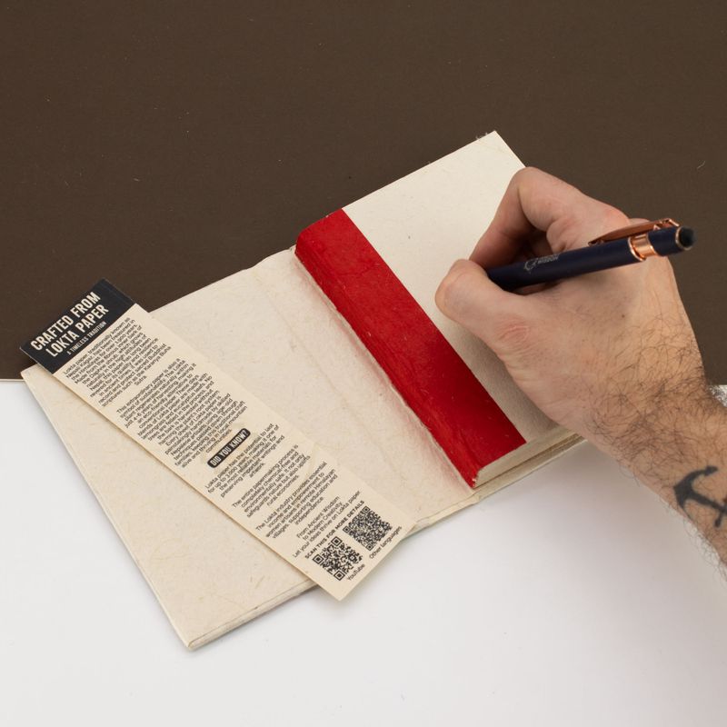 Stredný Loktový Zápisník s Motívom Mini Dlaždíc (15 × 12 cm), 45 Listov – Prírodný