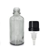 50 ml sklenená fľaša s kvapkadlom v dymovo sivej farbe s kvapkadlovým uzáverom