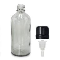 100 ml sklenená fľaša s pipetovým uzáverom v dymovo-šedej farbe