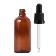 50 ml ambrózna sklenená fľaštička s čiernou pipetou
