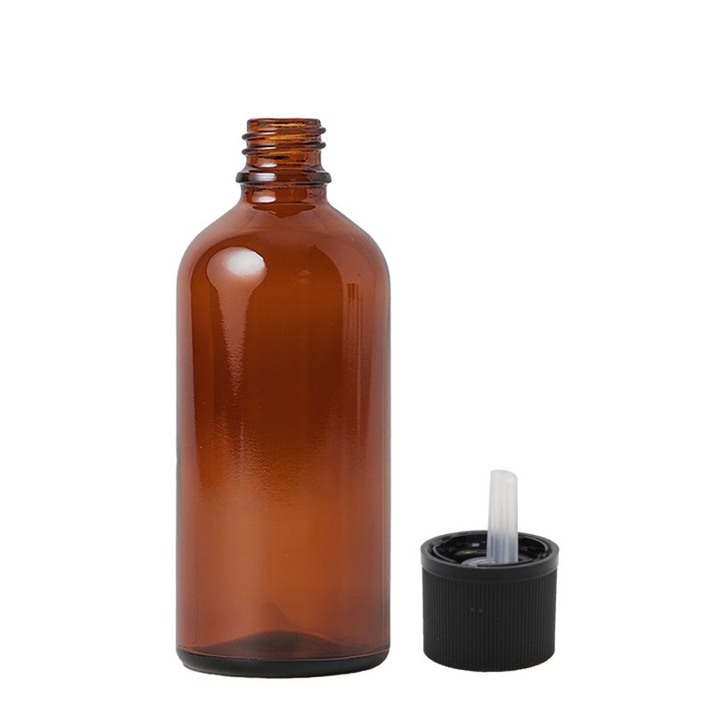 50 ml ambrózna sklenená fľaštička s kvapkadlom a uzáverom s detskou ochranou