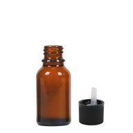 15 ml Jantárová Sklenená Fľaška s Kvapkadlom a Detským Bezpečnostným Uzáverom