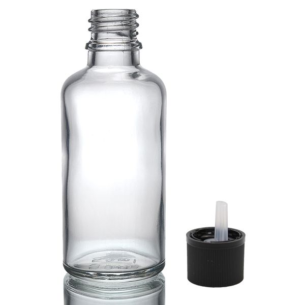 100ml Číra Sklenená Fľaška s Uzáverom s Detskou Poistkou