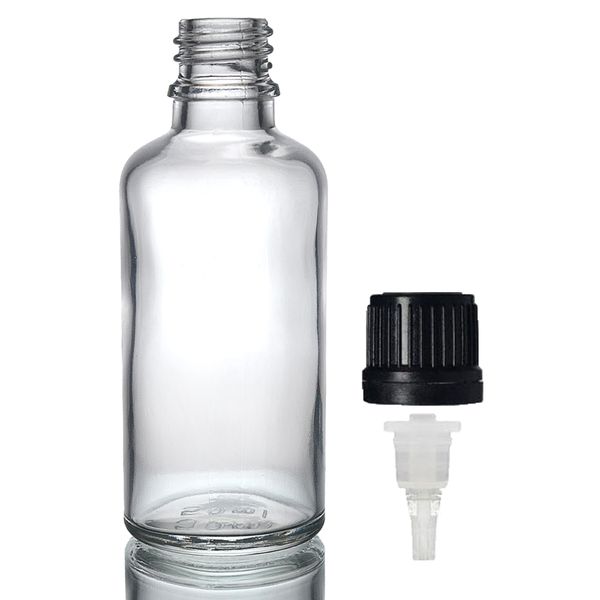 100ml Číra Sklenená Fľaška s Kvapkadlom