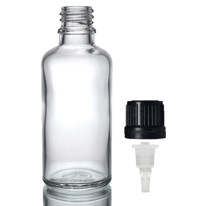 100ml Číra Sklenená Fľaška s Kvapkadlom