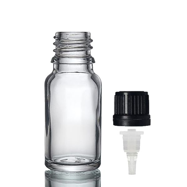 10ml Číra Sklenená Fľaška s Kvapkadlom