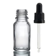 10ml Číra Sklenená Fľaška s Kvapkadlom s Čiernou T/E Pipetou