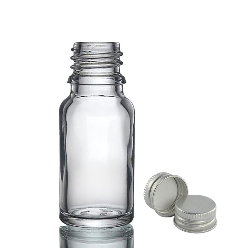 10ml Číra Sklenená Fľaška s Hliníkovým Uzáverom