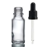 15ml Číra Sklenená Fľaška s Kvapkadlom s Čiernou T/E Pipetou