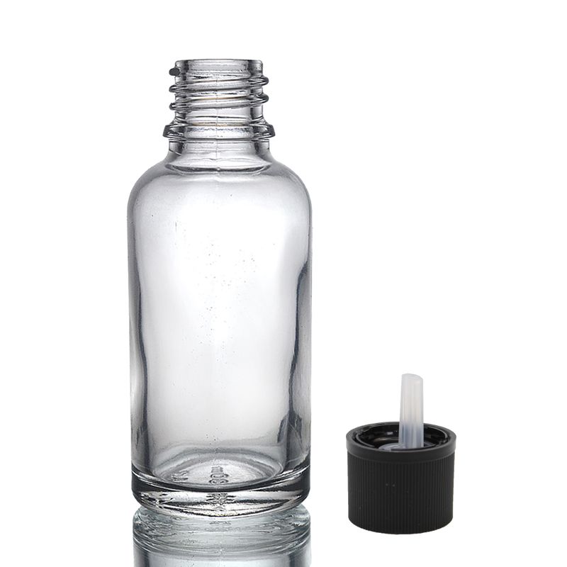 30ml Číra Sklenená Fľaška s Uzáverom s Detskou Poistkou