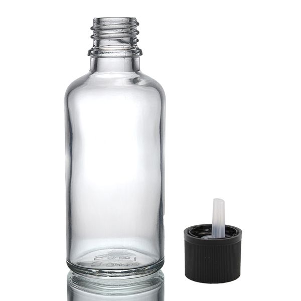 50ml Číra Sklenená Fľaška s Uzáverom s Detskou Poistkou