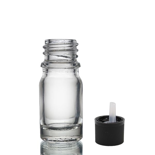 5ml Číra Sklenená Fľaška s Uzáverom s Detskou Poistkou