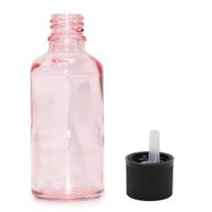 100ml Ružová Sklenená Fľaška s Uzáverom s Detskou Poistkou