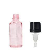 10ml Ružová Sklenená Fľaška  s Kvapkadlom