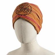 Nomad Sari – Hippie Čelenka s Blokovou Potlačou, Rôzne Dizajny (56 × 25 cm), Univerzálna Veľkosť