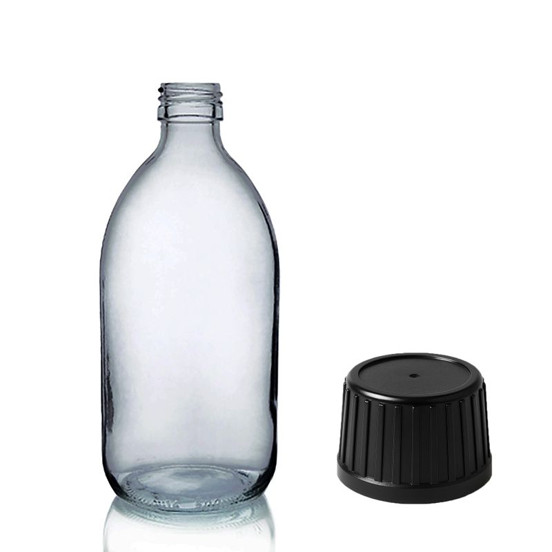 250 ml Liekovka zo Šedého Skla s Uzáverom