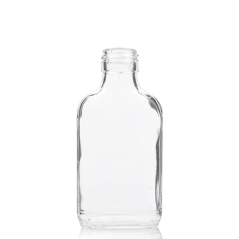 100 ml Fľaša z Číreho Skla s Hliníkovým Uzáverom